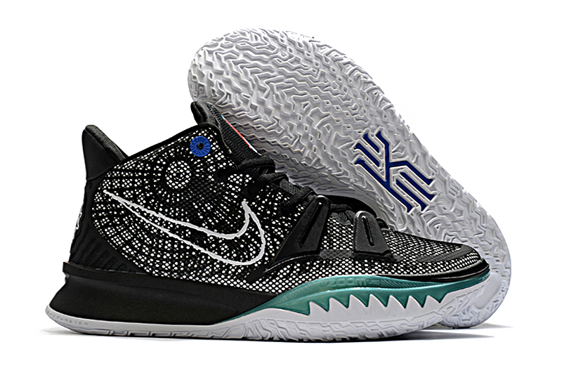 2020 Nike Kyrie Irving 7 Black White Blue Basketball Shoes - Click Image to Close